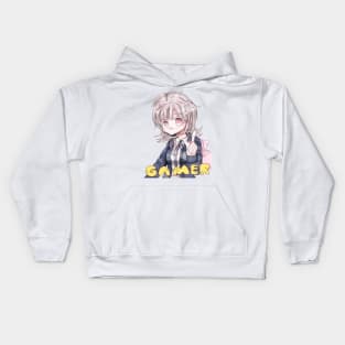 Chiaki, GAMER: artwork by Kibo-Kibo Kids Hoodie